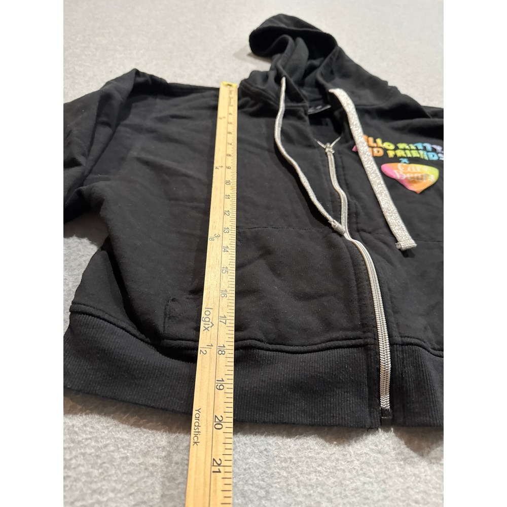 Hello Kitty and Friends x Care Bears Black Cropped Zip Hoodie Juniors L 11/13 - Picture 9 of 14